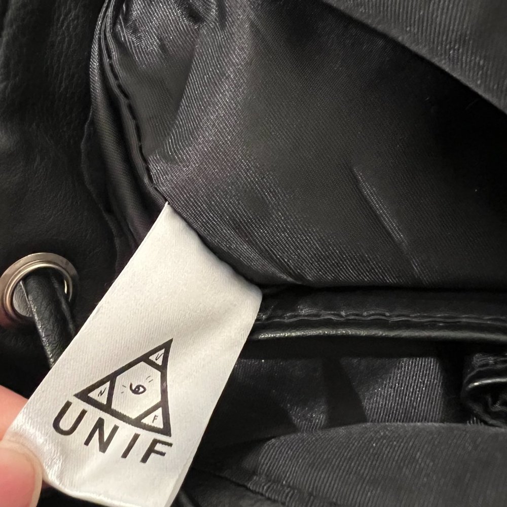 Rare UNIF x Candy Seeker O-Ring Backpack Black Vegan Leather - Picture 10 of 14